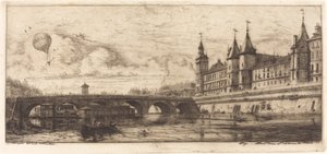 Pont-au-Change, Paříž od Charles Meryon
