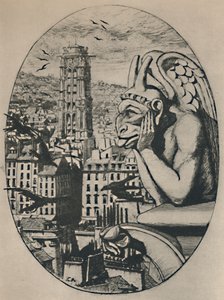 Le Stryge 8. stát 6 34 x 5 18 palců, 1853, 1927 od Charles Meryon