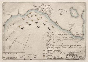 Mapa bitvy u Sinope od Charles Meryon