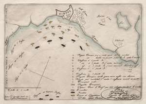 Mapa bitvy u Sinope, 1853. od Charles Meryon