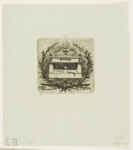 Molièrova hrobka, hřbitov Père-Lachaise, Paříž od Charles Meryon