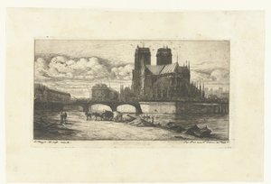 Panny Marie v Paříži Apsida Notre-Dame Lepty na Paříž (název série) od Charles Meryon