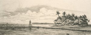 Oceánie, ostrůvky v Uvea od Charles Meryon