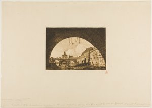 Pont-Neuf a Samaritaine při pohledu zpod prvního oblouku Pont-au-Change, Paříž od Charles Meryon