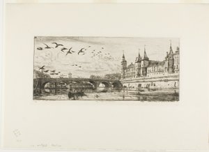 Pont-au-Change, Paříž od Charles Meryon