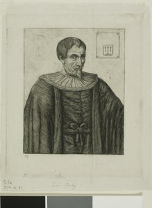 Portrét Jeana Beslyho, historika od Charles Meryon