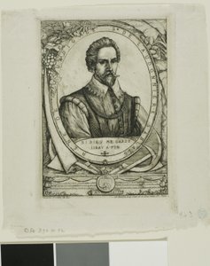 Portrét René de Laudonnière Sablais (de Burdigale) od Charles Meryon
