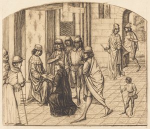 Prezentace Valère Maxime králi Ludvíku XI (tiskař Valerius Maximus byl představen králi Ludvíku XI.) od Charles Meryon