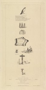 Rebus: Béranger nebyl moc silný, protože nikdy neměl klíč od polí, 1863. od Charles Meryon