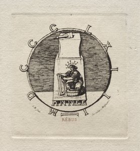 Rebus: Zde leží starověká vendeta, 1863. od Charles Meryon