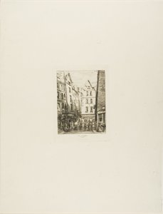 Rue Pirouette v Les Halles, Paříž od Charles Meryon