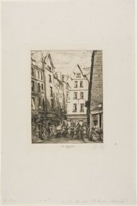 Rue Pirouette v Les Halles, Paříž od Charles Meryon