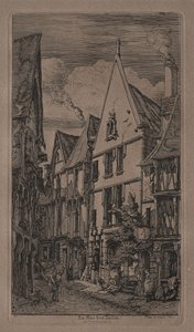 Rue des Toiles, Bourges od Charles Meryon