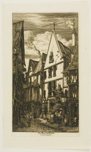 Rue des Toiles, Bourges od Charles Meryon