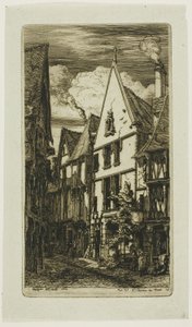 Rue des Toiles, Bourges od Charles Meryon
