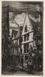 Rue des Toiles, Bourges od Charles Meryon