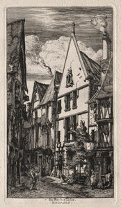 Rue des Toiles, Bourges od Charles Meryon
