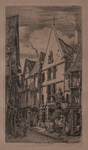 Rue des Toiles, Bourges od Charles Meryon