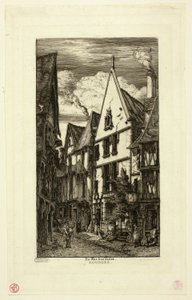 Rue des Toiles, Bourges od Charles Meryon