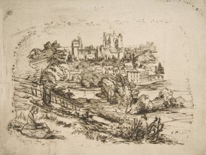 Ruiny Château de Pierrefonds Ruiny Château de Pierrefonds, po Viollet-le-Du..., 1858. od Charles Meryon