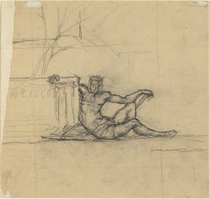 Sedící mužská postava pro "San Francisco" od Charles Meryon