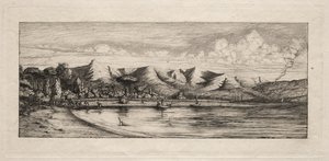 Seine Fishing off Charcoal Burners Point, Akaroa, 1865.
