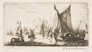 South Sea Fishers od Charles Meryon