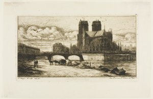 Apsida Notre-Dame, Paříž od Charles Meryon