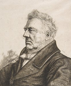 Bretonský archeolog Louis Jacques Marie Bizeul, po fotografii, 1861. od Charles Meryon