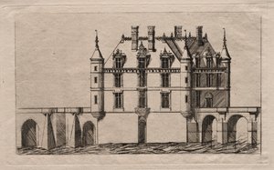 Zámek Chenonceau od Charles Meryon