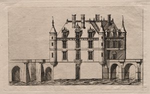 Zámek Chenonceau, 1856. od Charles Meryon