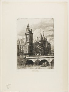 Věž s hodinami, Paříž od Charles Meryon