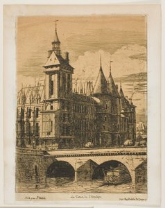 Hodinová věž, Paříž od Charles Meryon