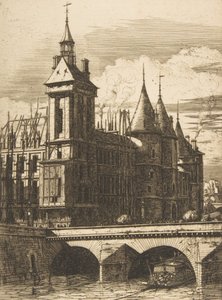 Hodinová věž, Paříž, 1852.