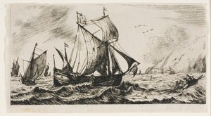 Galliot Jeana de Vyla z Rotterdamu od Charles Meryon