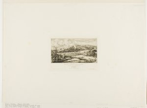 Malá francouzská kolonie v Akaroa, 1845 od Charles Meryon