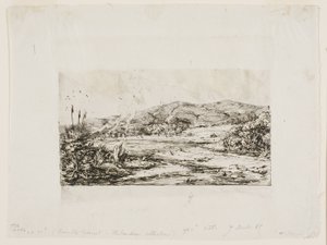 Malá francouzská kolonie v Akaroa, 1845 od Charles Meryon