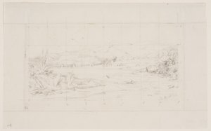 Malá francouzská kolonie v Akaroa, 1845 od Charles Meryon