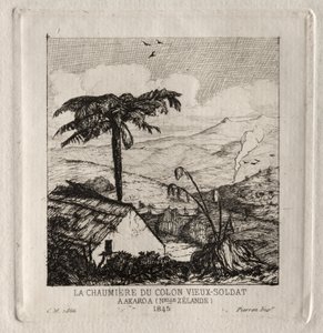 Chata starého vojáka v Akaroa, 1845 od Charles Meryon
