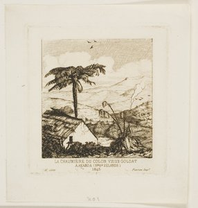 Chalupa starého vojáka, Akaroa, 1845 od Charles Meryon