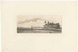 Rybáři na Wallisových ostrovech v Tichém oceánu Oceanie: Ilots a Uvea (Valais) peche aux palmes od Charles Meryon