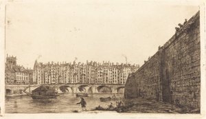 Pont-au-Change, Paříž, kolem roku 1784 od Charles Meryon after Victor Jean Nicolle
