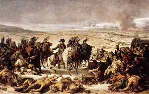 Napoleon na bitevním poli u Eylau, 9. února 1807