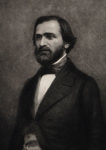 Portrét skladatele Giuseppe Verdiho 1813-1901, c. 1850.