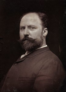 Umělecké a biografické album, 5. ročník, Salon 1885; portrét francouzského malíře Paula Louise Narcisse Grollerona (1848-1901)