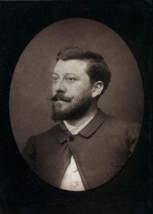 Umělecké a biografické album, 6. ročník, Salon 1885; portrét francouzského malíře Morota Aimé (1850? 1913)