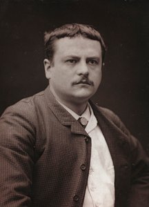 Umělecké a biografické album, 6. ročník, Salon 1885; portrét francouzského malíře Royera Lionela (1852-1926)