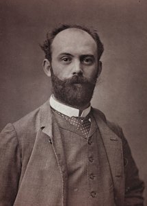 Umělecké a biografické album, 6. ročník, Salon 1885; portrét francouzského malíře Ernesta Bordese (1852-1914)