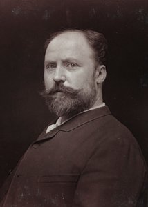 Umělecké a biografické album, 6. ročník, Salon 1885; portrét francouzského malíře Paula Grollerona (1848-1901)