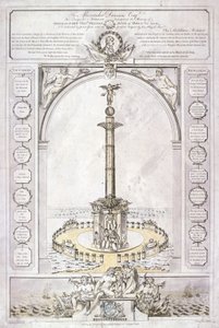 Návrh pomníku admirála lorda Nelsona ve formě sloupu, 1806 od Charles Middleton